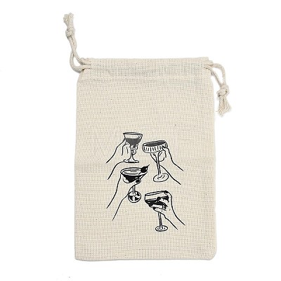 Cloth Hangover Kit Party Favor Drawstring Bags ABAG-A012-05B-03-1