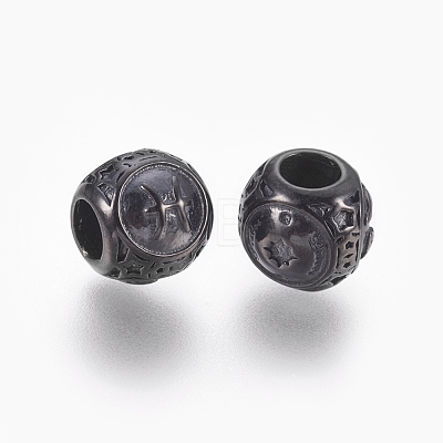 316 Surgical Stainless Steel European Beads STAS-F195-128B-11-1