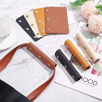 Olycraft 8Pcs 4 Colors PU Leather Luggage Handle Wrap Covers DIY-OC0009-61-1