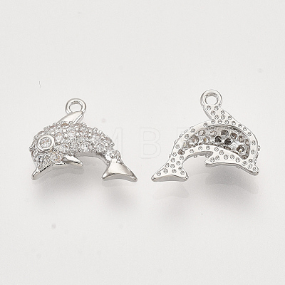 Brass Micro Pave Cubic Zirconia Charms X-KK-T048-041P-NF-1