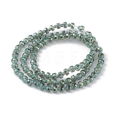 Transparent Electroplate Glass Beads Strands EGLA-F153-FR01-1