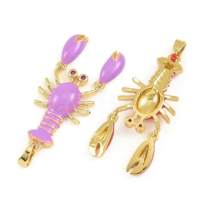 Brass Enamel Pendants KK-I477-05G-02-1