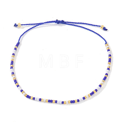 Glass Seed Bead Braided Bead Bracelets XN3042-10-1