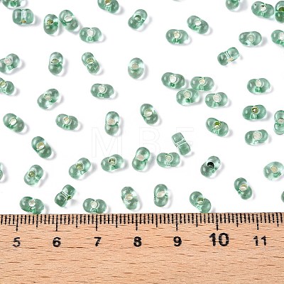 Baking Paint Transparent Glass Seed Beads SEED-N006-05J-1