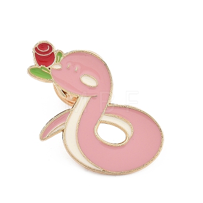 Snake Enamel Pins JEWB-R054-03G-04-1