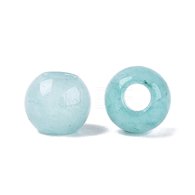 Natural White Jade European Beads G-Q607-01A-04-1