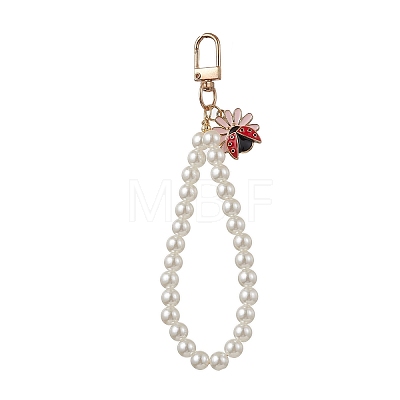 10Pcs 10 Styles Acrylic Pearl Beaded Pendant Decoration HJEW-JM02310-1