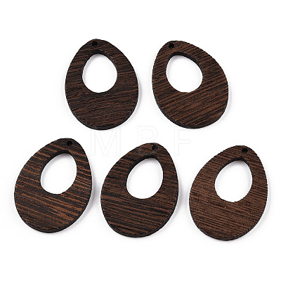 Natural Wenge Wood Pendants WOOD-T023-58B-01-1