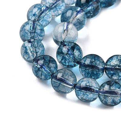 Dyed Round Natural Crackle Quartz Beads Strands G-K084-6mm-03A-1
