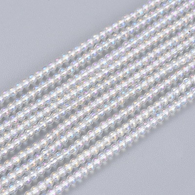 Electroplate Glass Beads Strands EGLA-I013-2mm-AB01-1