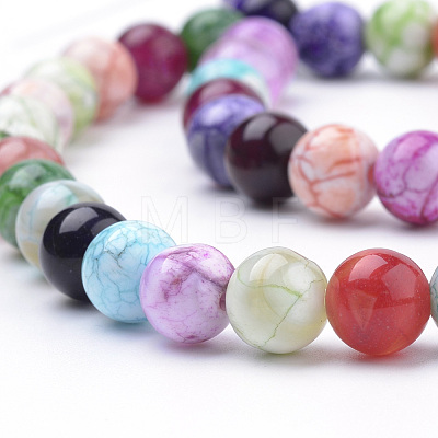 Natural Weathered Agate Beads Strands G-S249-02-10mm-1