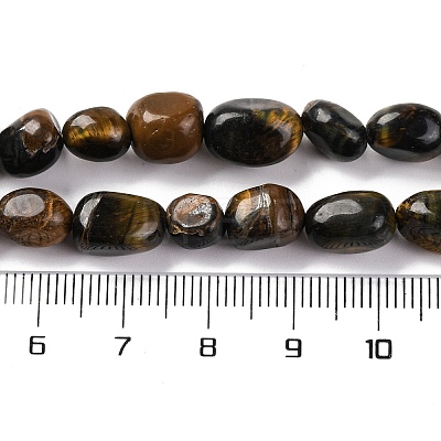 Natural Yellow Blue Tiger Eye(Dyed & Heated) Beads Strands G-G146-A17-01-1