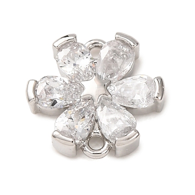 Brass & Rhinestone Connector Charms RB-CBAFDDC-01P-1