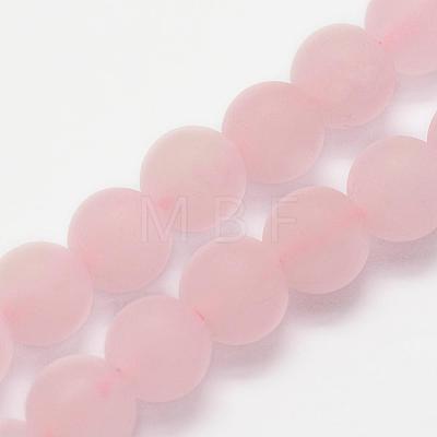 Natural Rose Quartz Beads Strands G-K194-14mm-06-1