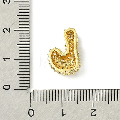 Rack Plating Brass Clear Cubic Zirconia Pendants KK-S378-01G-L-1
