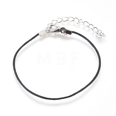 Chinese Waxed Cotton Cord Bracelets BJEW-JB04133-M-1