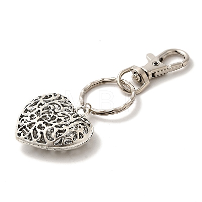 Valentines Day Gifts Tibetan Style Heart Keychain KEYC-JKC0009-25-1