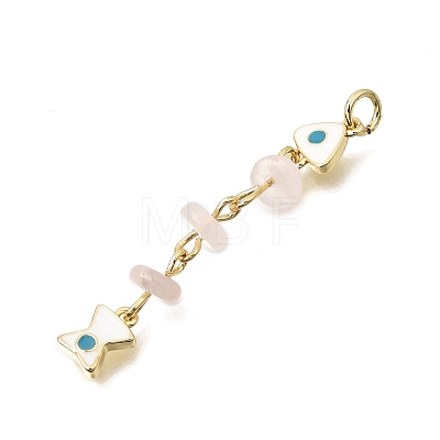Ocean Natural Rose Quartz Chip Pendants GG-CBA3401-02G-05-1