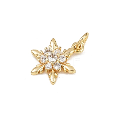 Brass Micro Pave Cubic Zirconia Charms KK-H077-02G-05-1