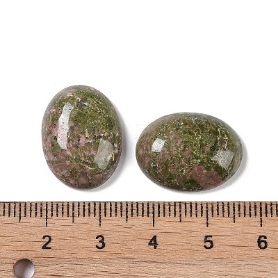 Natural Unakite Cabochons G-B080-01A-14-1