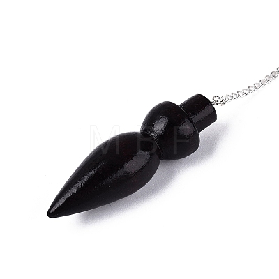 Walnut Wood Bullet Shape Dowsing Pendulums AJEW-Q005-01-1