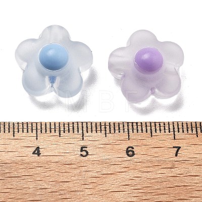 Frosted Transparent Acrylic Beads OACR-A032-12B-1