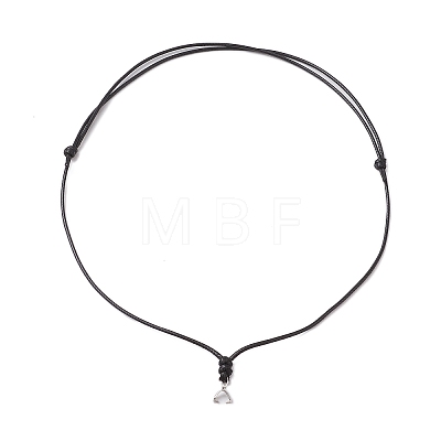 Adjustable Waxed Polyester Cord Necklace Making AJEW-JB01308-01-1