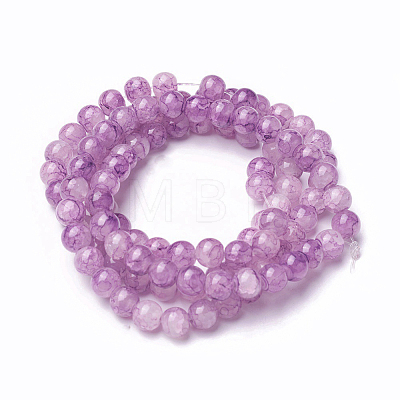 Spray Painted Glass Beads Strands X-GLAA-A038-C-53-1