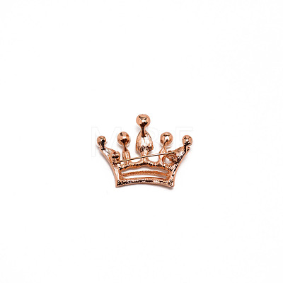 Crystal Rhinestone Crown Brooch JEWB-WH0022-26-1