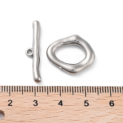 Non-Tarnish 304 Stainless Steel Toggle Clasps X-STAS-A092-04A-P-1