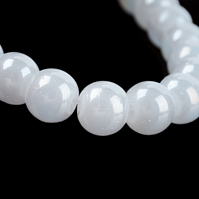 Electroplate Glass Beads Strands EGLA-Q062-10mm-E02-1