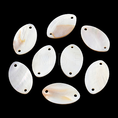 Natural Freshwater Shell Connector Charms SHEL-N026-214B-A01-1