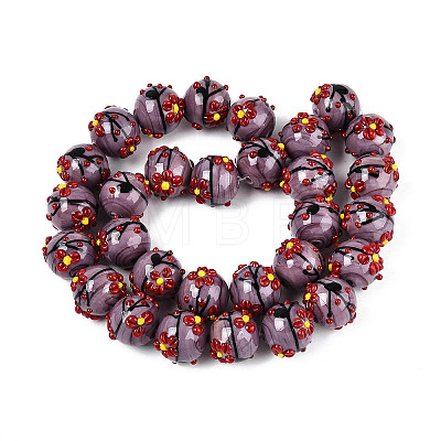 Handmade Lampwork Enamel Beads X1-LAMP-T023-23G-1