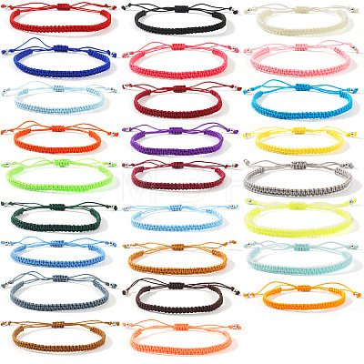26Pcs Braided Nylon Cord Adjustable Bracelets Set for Women Men XS3159-1-1