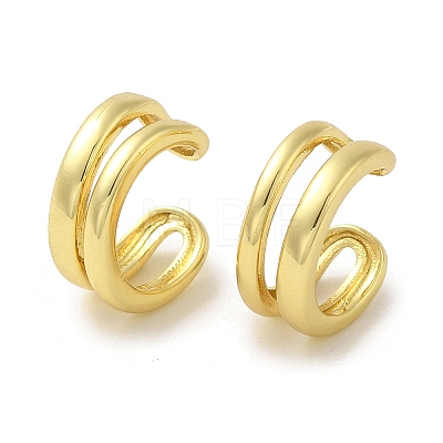 Rack Plating Brass Clip-on Earrings EJEW-R162-26G-01-1