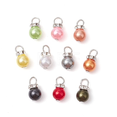 Imitation Pearl Acrylic Charms PALLOY-JF03324-01-1