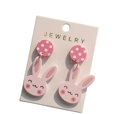 Acrylic Dangle Stud Earrings FS-WGFB232-01-1