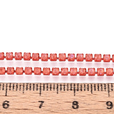 Iron Rhinestone Cup Chains CH-T006-05B-18-1