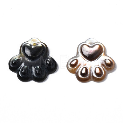 Natural Black Lip Shell Charms SSHEL-S258-98C-1