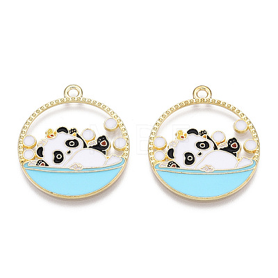 Alloy Enamel Pendants ENAM-D047-01G-02-1