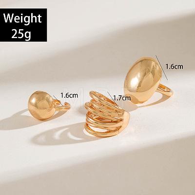 3Pcs Alloy Finger Rings Sets WG7802C-03-1