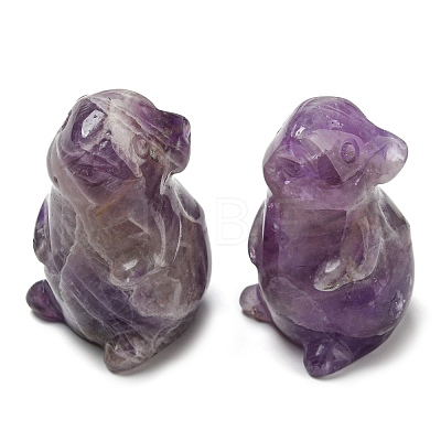 Natural & Synthetic Gemstone Carved Healing Mouse Figurines DJEW-D012-02G-1