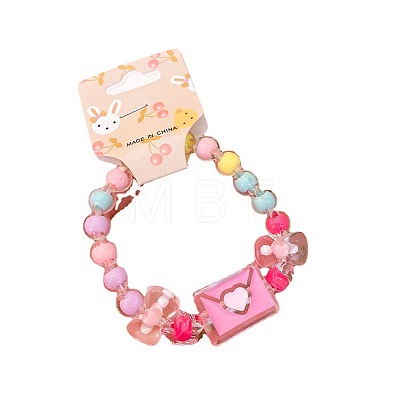 Adorable Pastel Acrylic Beaded Stretch Bracelets for Girl FS-WGCE8BF-07-1