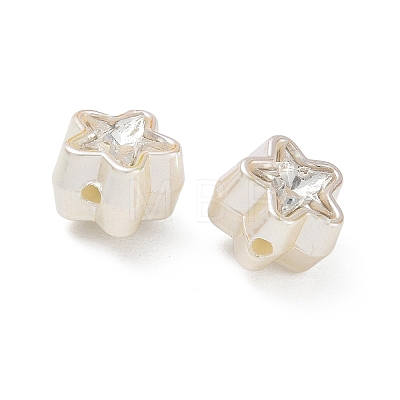 Baking Painted Acrylic & Rhinestone Beads RB-CBA19D7-03B-1