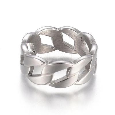 Unisex 304 Stainless Steel Finger Rings RJEW-I064-28B-P-17mm-1