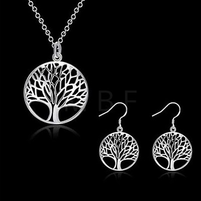 Alloy Dangle Earrings & Pendant Necklaces Sets FS-WG26FD4-01-1