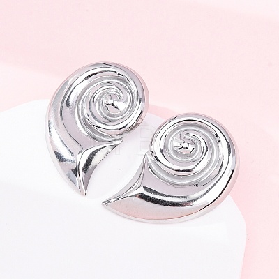 304 Stainless Steel Stud Earrings for Women EJEW-K306-06P-1