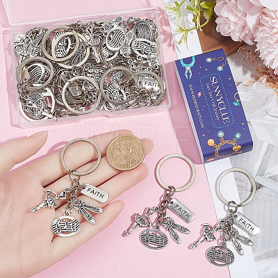 20Pcs Alloy Charm Keychains KEYC-SC00026-1