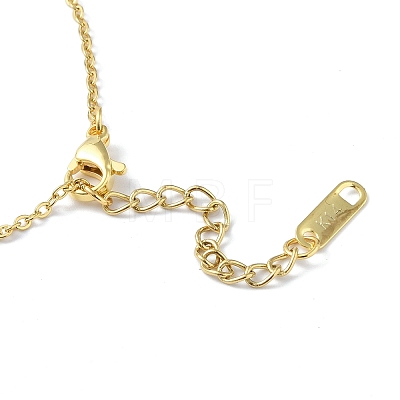 Flat Round Acrylic Pendant Necklaces NJEW-G128-03G-1
