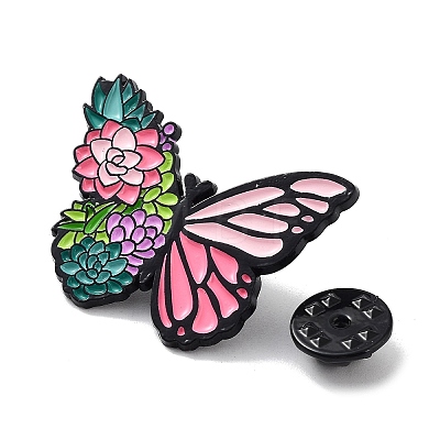 Flower Animals Alloy Enamel Pin Brooches JEWB-C029-01A-EB-1